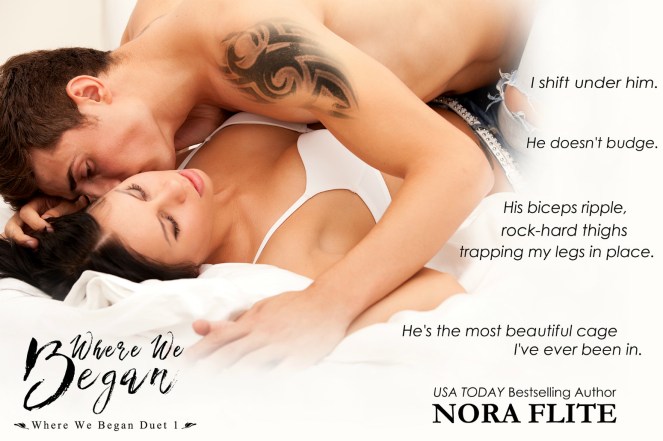 Sexy young couple kissing and playing in bed.